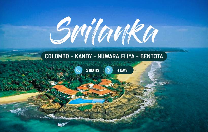 Explore Colombo, Kandy, Nuwara Eliya & Bentota in our 3-nights & 4-days Srilanka package.