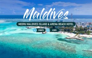 Explore Meeru Maldives Island & Arena Beach Hotel in our 3-nights & 4-days Maldives package.