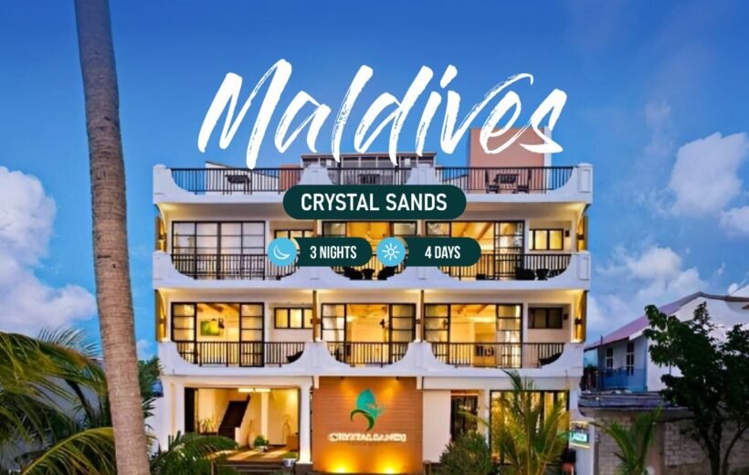 Explore Crystal Sands in our 3-nights & 4-days Maldives package.