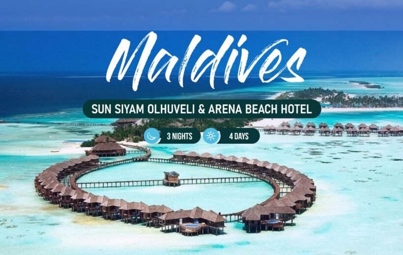 Explore Sun Siyam Olhuveli & Arena Beach in our 3-nights & 4-days Maldives package.