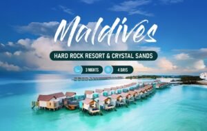 Explore Hard Rock Resort & Crystal Sands in our 3-nights & 4-days Maldives package.