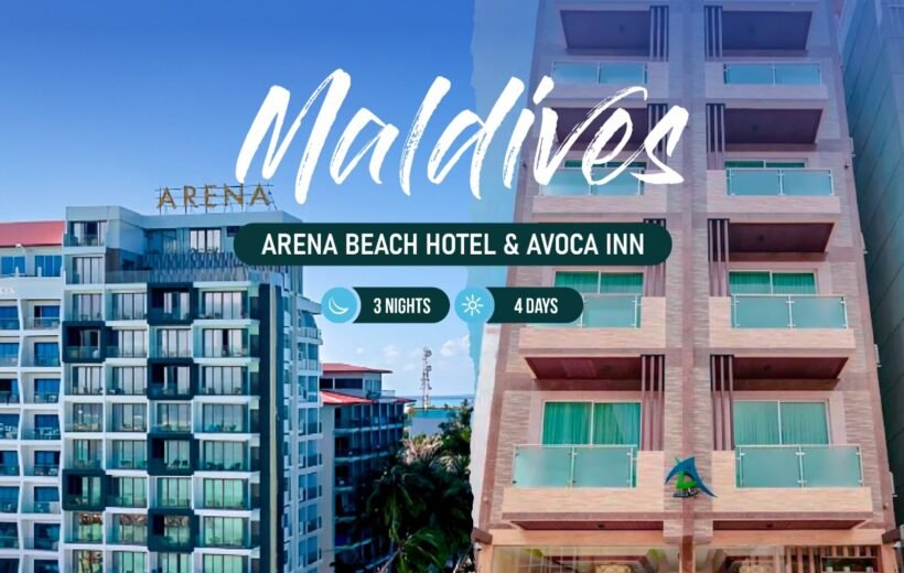 Explore Arena Beach & Avoca in our 3-nights & 4-days Maldives package.