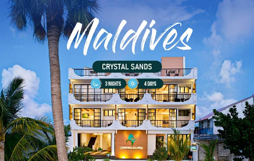 Explore Crystal Sands in our 3-nights & 4-days Maldives package.