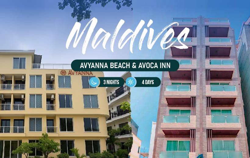 Explore Avyanna Beach & Avoca Inn in our 3-nights & 4-days Maldives package.
