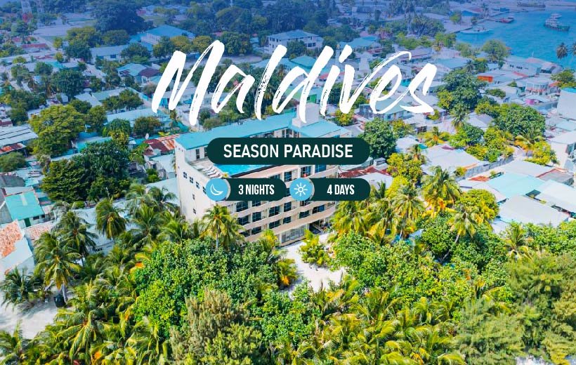 Explore Season Paradise & White Harp in our 3-nights & 4-days Maldives package.