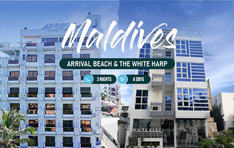 Explore Arrival Beach & The White Harp in our 3-nights & 4-days Maldives package.