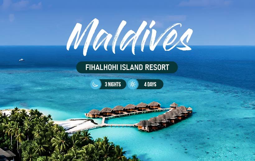 Explore Fihalhohi & Crystal Sands in our 3-nights & 4-days Maldives package.