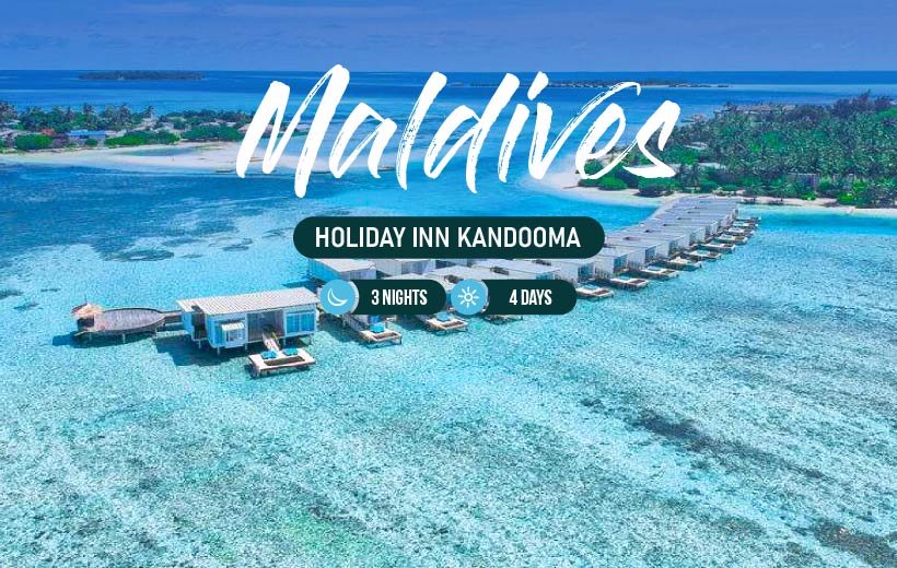 Explore Holiday Inn Kandooma in our 3-nights & 4-days Maldives package.