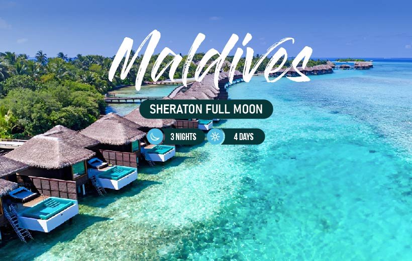 Explore Sheraton Full Moon & The White Harp in our 3-nights & 4-days Maldives package.