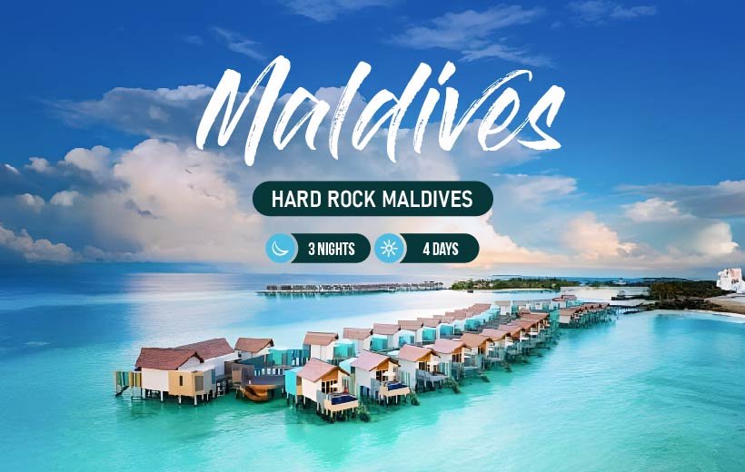 Explore Hard Rock Maldives in our 3-nights & 4-days Maldives package.